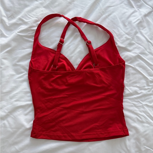 Princess Polly red crop top - Picture 3 of 3